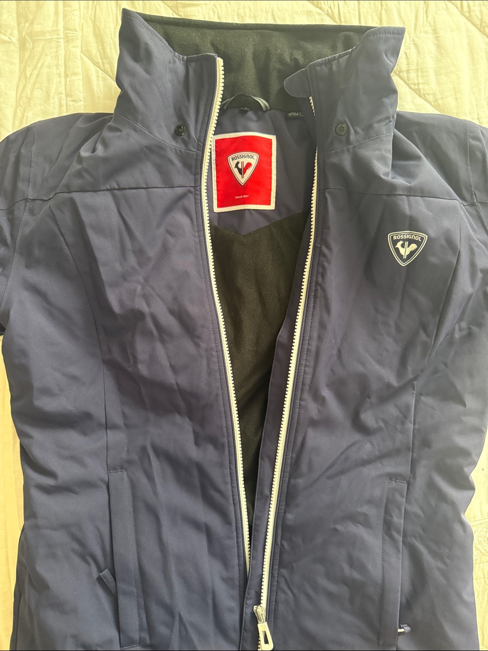 Rossignol Navy Jacket with White Zip Trim